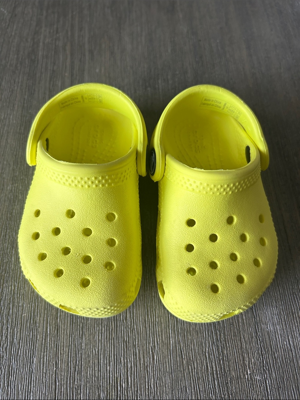CROCS Kids' Classic Clog - Bright Yellow, Like New, Sz. C5.